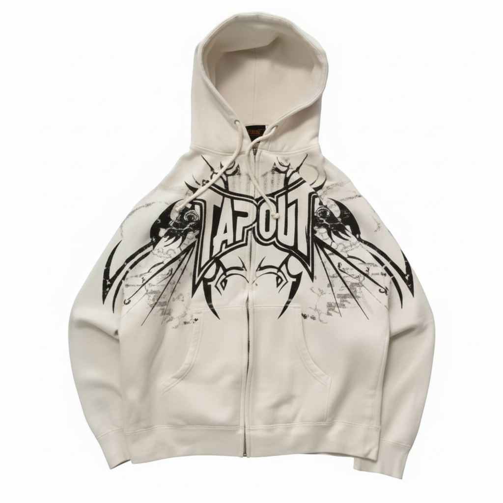 Y2K Tapout Men Zip Hoodie Front Y2K Tapout Men Zip Hoodie