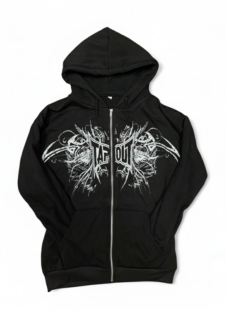 Tapout Men's Hoodie - BlackWhite Tapout Men's Hoodie - Black/White