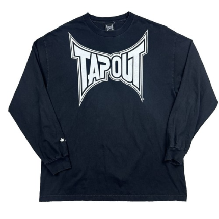 Boys Tapout Long Sleeve Shirt Black and Gray