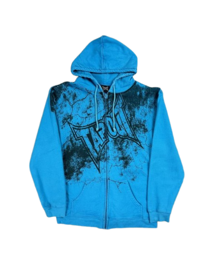 Crazy Y2K Tapout Zip Hoodie
