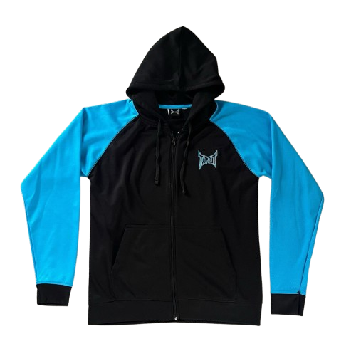 TAPOUT Lightweight Full Zip Hoodie Blue Black TAPOUT Lightweight Full Zip Hoodie Blue Black