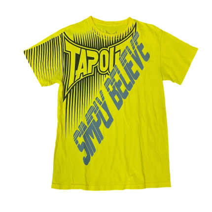 Tapout T Shirt Yellow Simply Believe