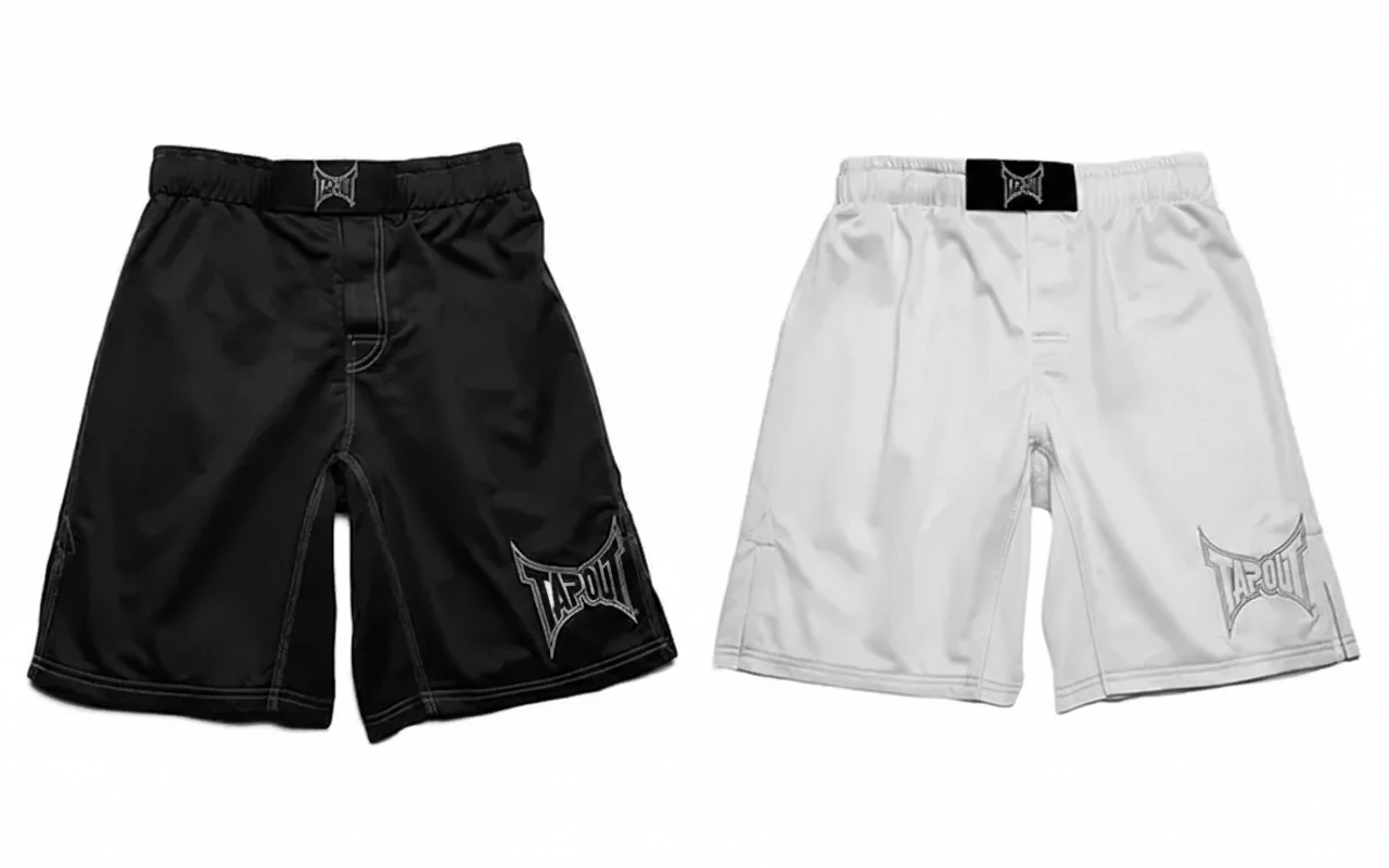 Black and White Tapout Shorts Black and White Tapout Shorts