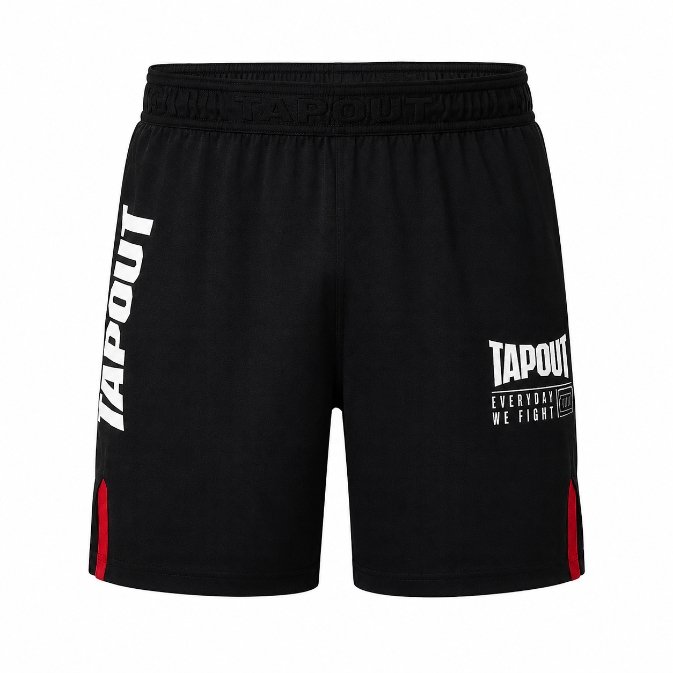 Black athletic shorts with TAPOUT Black athletic shorts with TAPOUT