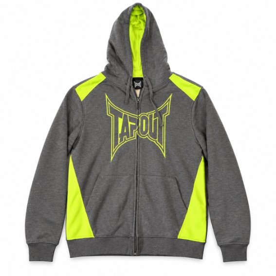 Tapout Hoodie Mens Gray Green Full Zip Tapout Hoodie Mens Gray Green Full Zip