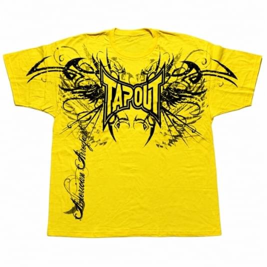 Tapout American yellow T shirt for USA streetwear Tapout American yellow T shirt for USA streetwear