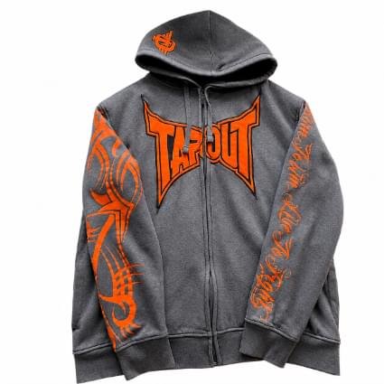 Tapout vintage zip up hoodie in classic streetwear style for USA casual wear Tapout vintage zip up hoodie in classic streetwear style for USA casual wear